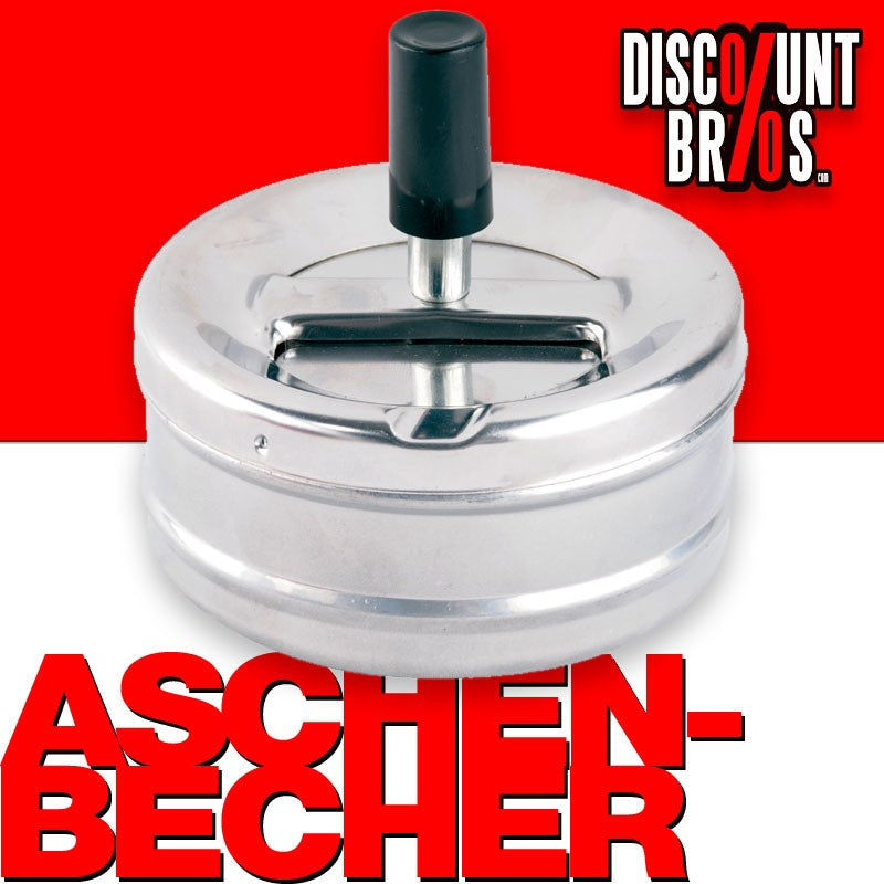 Drehaschenbecher DREH-ASCHENBECHER verchromter Aschenbecher 9cm