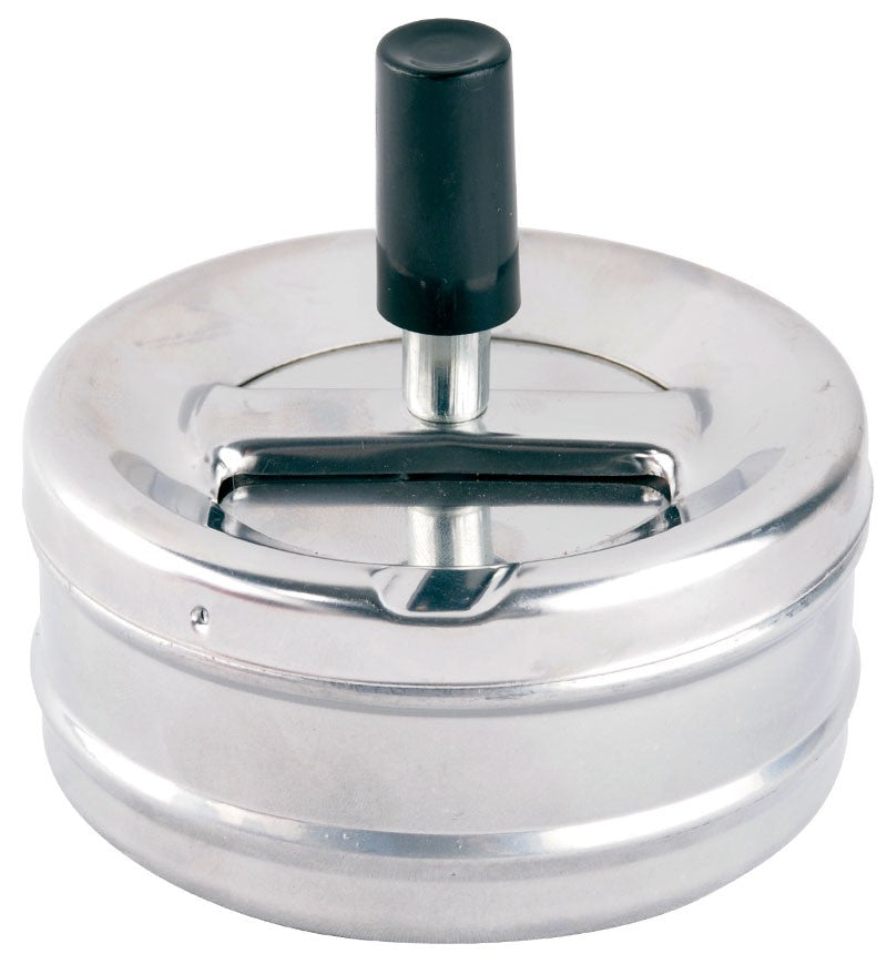 Drehaschenbecher DREH-ASCHENBECHER verchromter Aschenbecher 9cm
