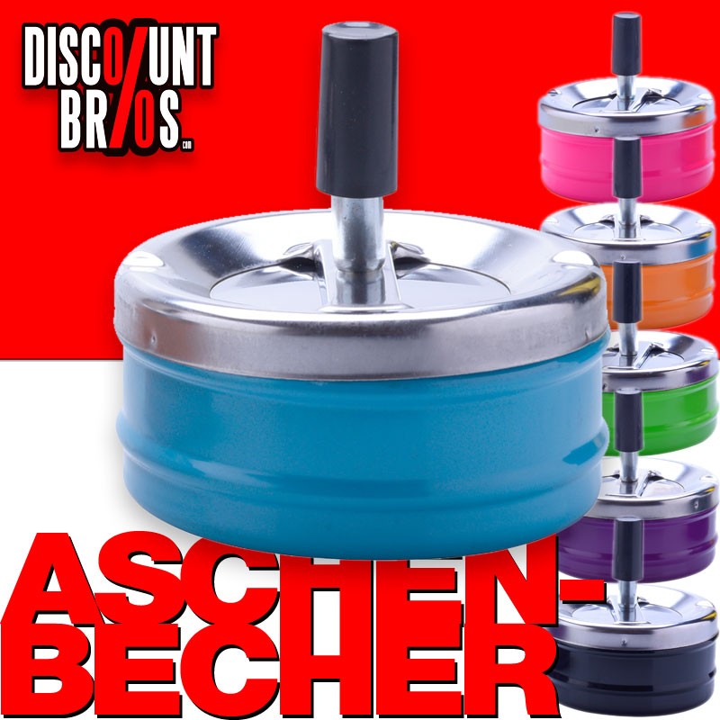 Drehaschenbecher DREH-ASCHENBECHER farbiger Aschenbecher 9cm