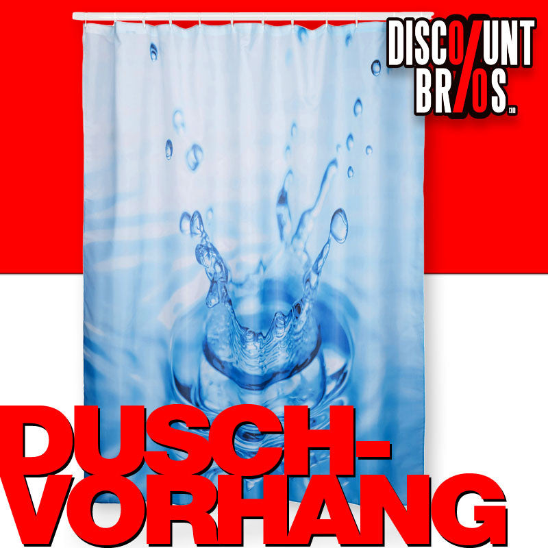 DUSCHVORHANG Wassertropfen 180×180cm