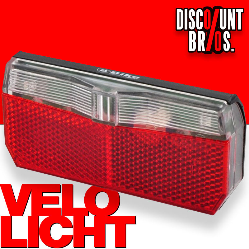 Superhelle Dynamo Rückleuchte mit Standlicht LED VELOLICHT REFLEKTOR Fahrrad Rücklicht mit StVZO-Zulassung
