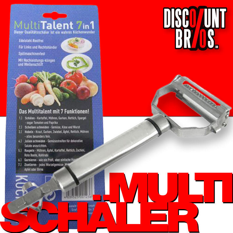 Schäler SPARSCHÄLER Küchenwunder 7 in 1 EDELSTAHL