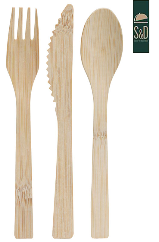Holzbesteck EINWEG BIO BESTECK aus Holz 14cm