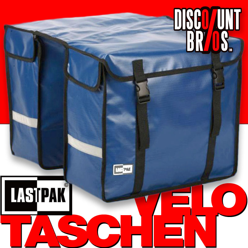 LASTPACK BISONYL Velo- Fahrrad- DOPPEL- GEPÄCKTASCHEN Fahrradtasche für Gepäckträger 46l BLAU