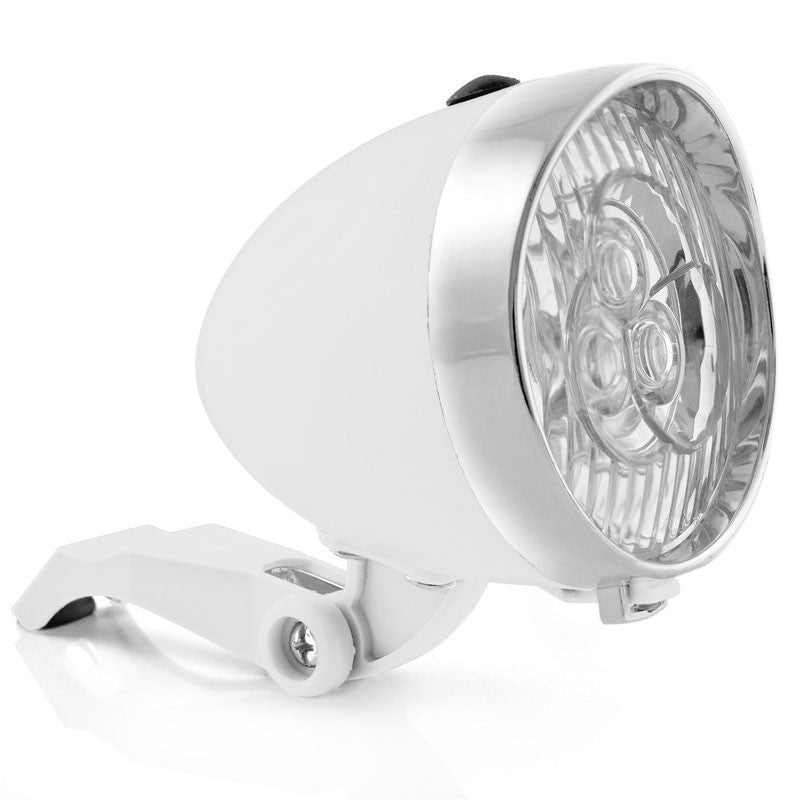 Retro-Design VELOLICHT mit 3 LED Fahrrad Velolampe Scheinwerfer Frontscheinwerfer ROSA