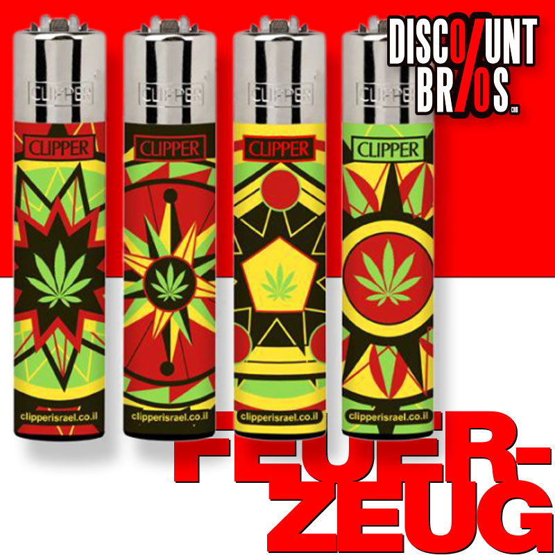Clipper® Mehrwegfeuerzeug CP11 FEUERZEUG HANF Hemp Jamaican Mandala