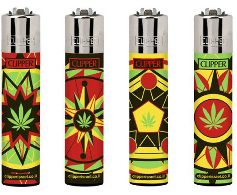 Clipper® Mehrwegfeuerzeug CP11 FEUERZEUG HANF Hemp Jamaican Mandala