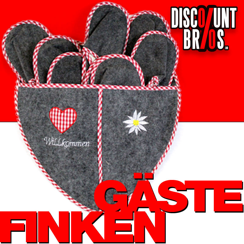 Gäste HAUSSCHUHE Willkommen Finken Filz 9-tlg. Set