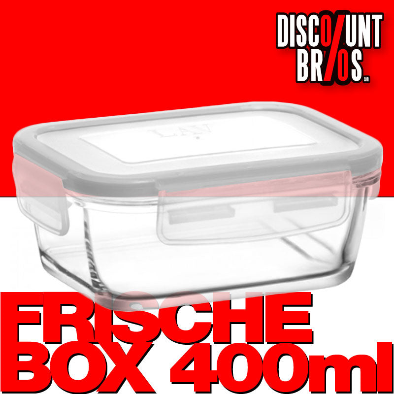 400ml RECHTECKIGE Glas Frischhaltedose PREMIUM VORRATSDOSE Aufbewahrungsbox Frische Box