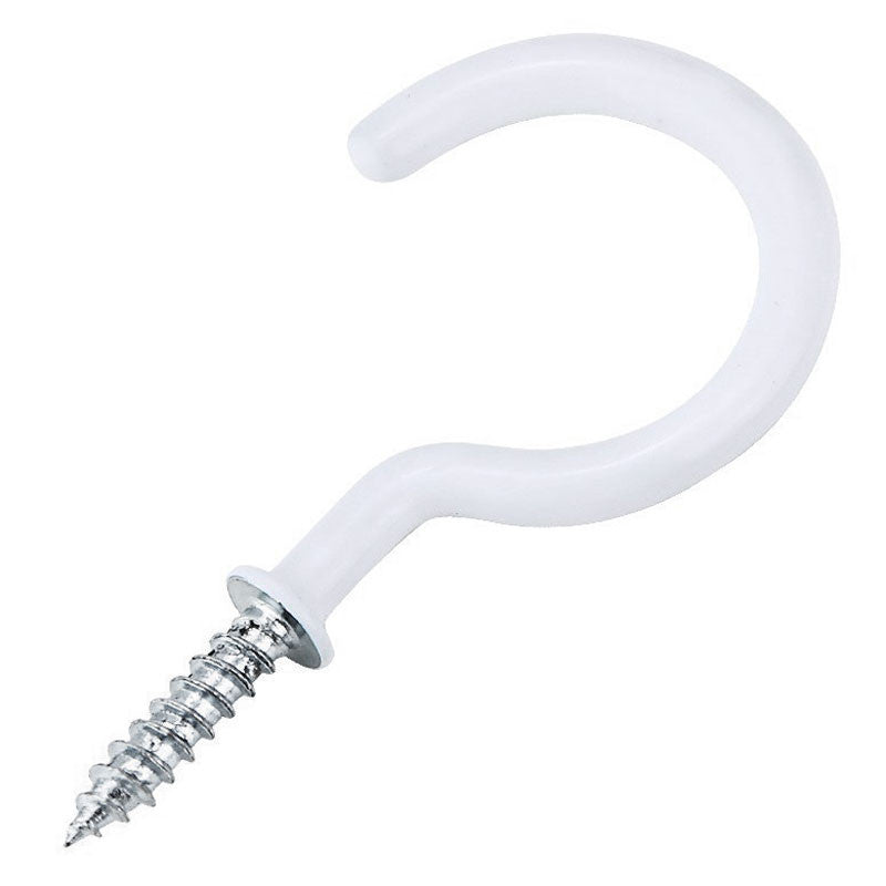 9 Stück Haken HAKENSCHRAUBEN Schraubhaken WEISS