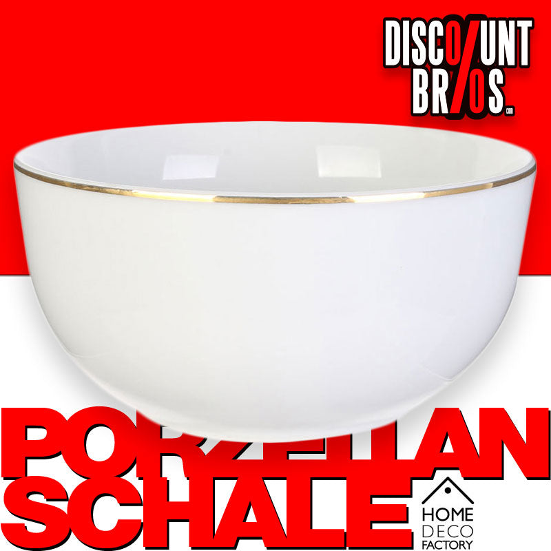 Weisse SCHALE mit Goldrand – Schüssel aus Porzellan von HOME DECO FACTORY 50cl