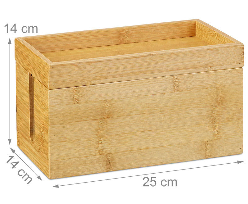 KABELBOX Ladestation Organzier Bambus Holz