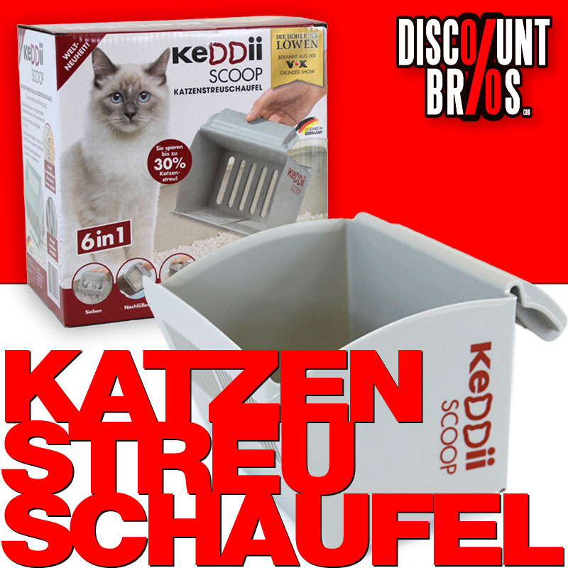 KeDDii SCOOP KATZENSTREU-SCHAUFEL Katzenkloschaufel Katzenstreusieb Katzen-Rechen Kotschaufel