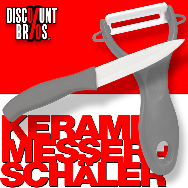 Keramik SPARSCHÄLER + MESSER Rüstmesser / Küchenmesser und Schäler mit Keramikklinge
