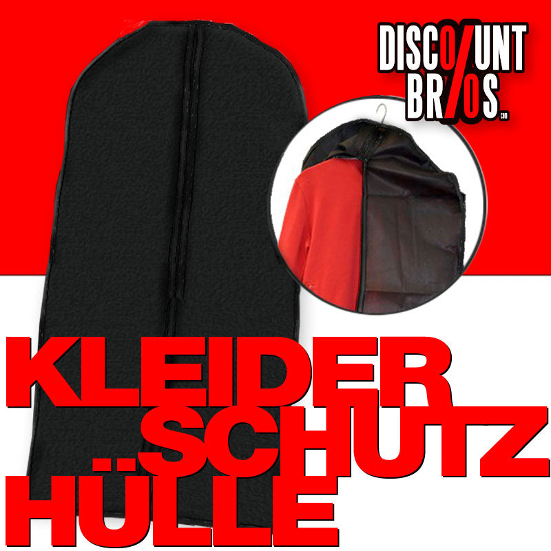 KLEIDERSCHUTZHÜLLE Kleiderhülle Kleidersack mit Reissverschluss SCHWARZ 61×135cm