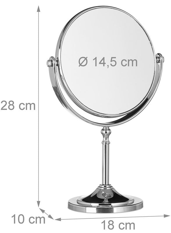 KOSMETIKSPIEGEL mit Fuss SCHMINKSPIEGEL Vergrösserungsspiegel