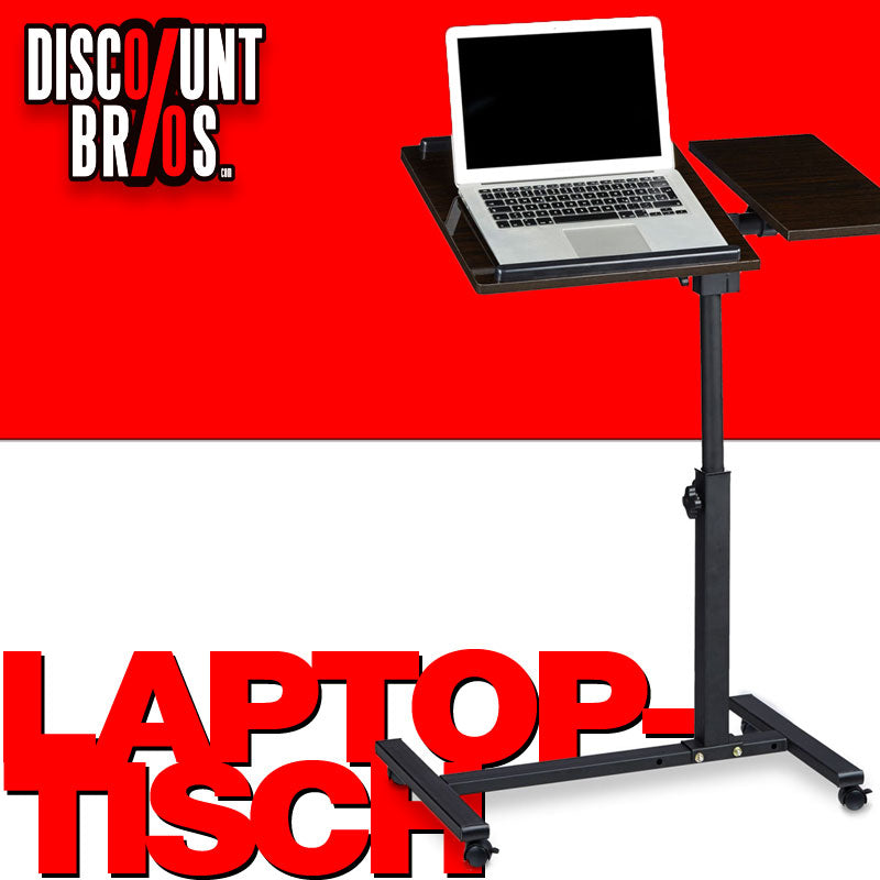 Mobiler Beistelltisch LAPTOPTISCH II Stehtisch Stehpult Notebooktisch EBENHOLZ