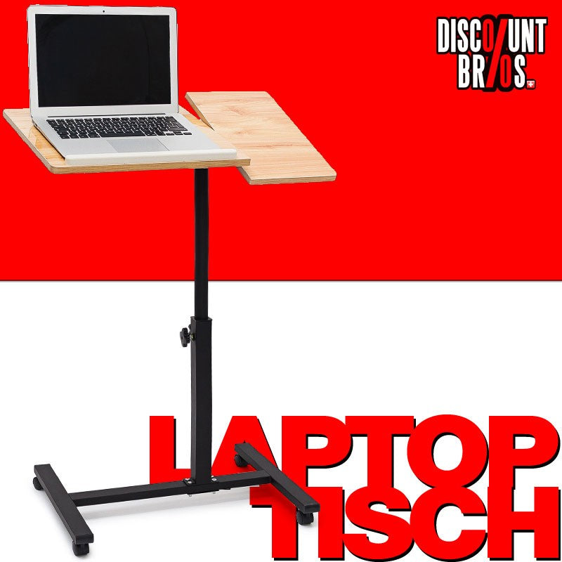 Mobiler Beistelltisch LAPTOPTISCH Stehtisch Stehpult Notebooktisch Eiche
