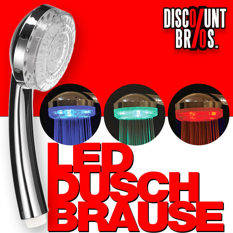 LED DUSCHBRAUSE Duschkopf Brausekopf mit Farbwechsel