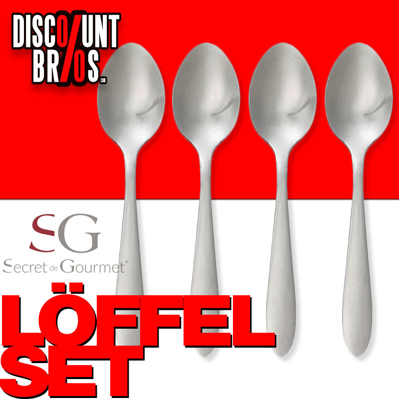 4-teiliges Edelstahl TEE-LÖFFEL Kaffeelöffel Set NEVIS von Secret de Gourmet®