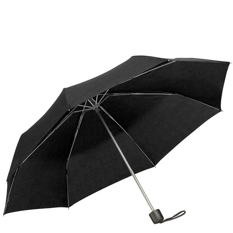 Mini Notfall REGENSCHIRM Taschen-Regenschirm SCHWARZ