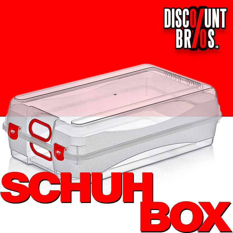 MULTI BOX Aufbewahrungsbox SCHUHBOX Damen transparent mit Griffen