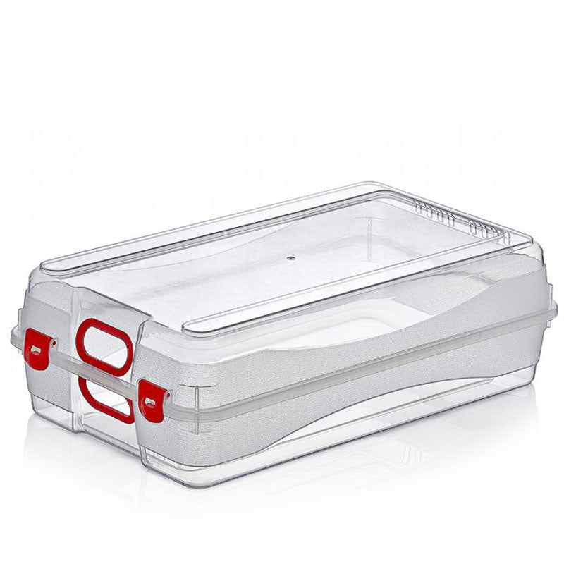 MULTI BOX Aufbewahrungsbox SCHUHBOX Damen transparent mit Griffen