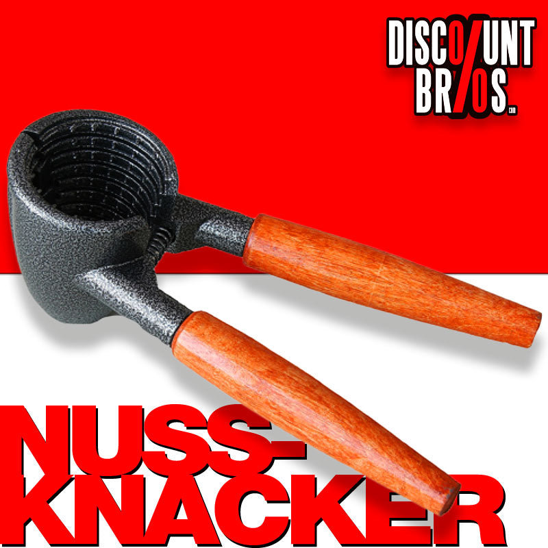 Aluguss NUSSKNACKER und Flaschennöffner mit Holzgriff