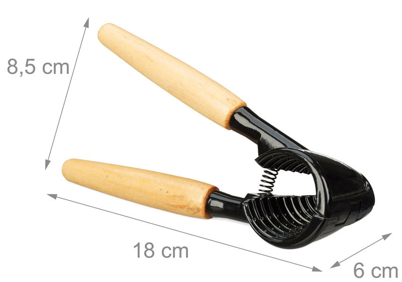 Aluguss NUSSKNACKER und Flaschennöffner mit Holzgriff