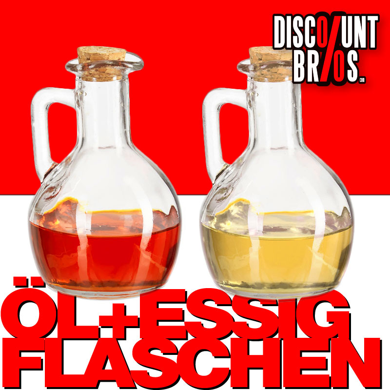 2er Set Öl- und Essigflasche mit KORKEN