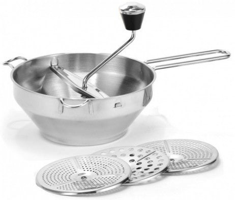 Passevite PASSIERMÜHLE Edelstahl mit 3 Siebeinsätzen