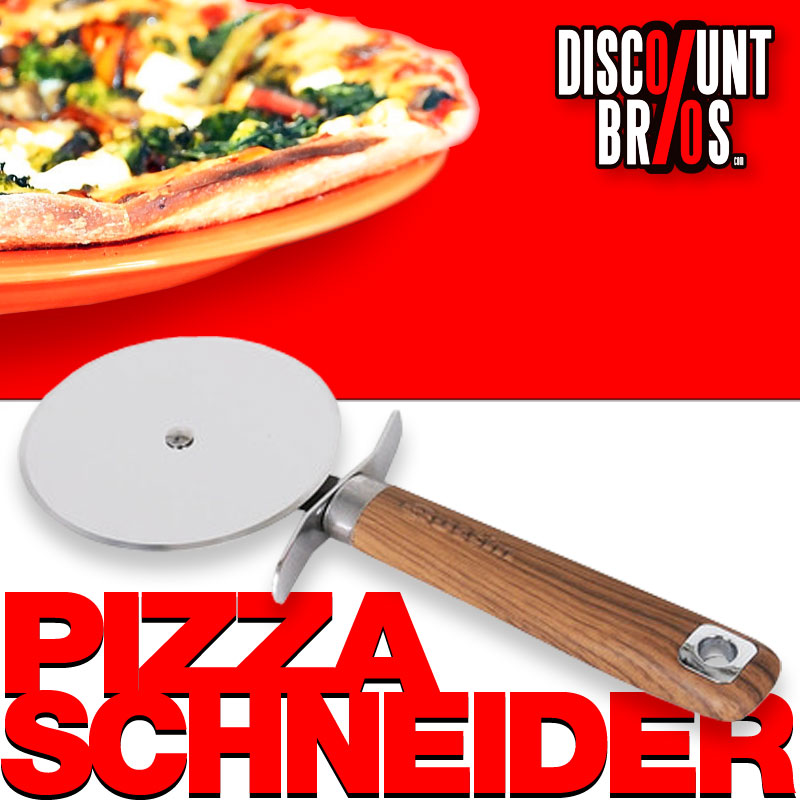 XL PIZZASCHNEIDER Pizzaroller Rollmesser aus Edelstahl von Quttin Ø9cm