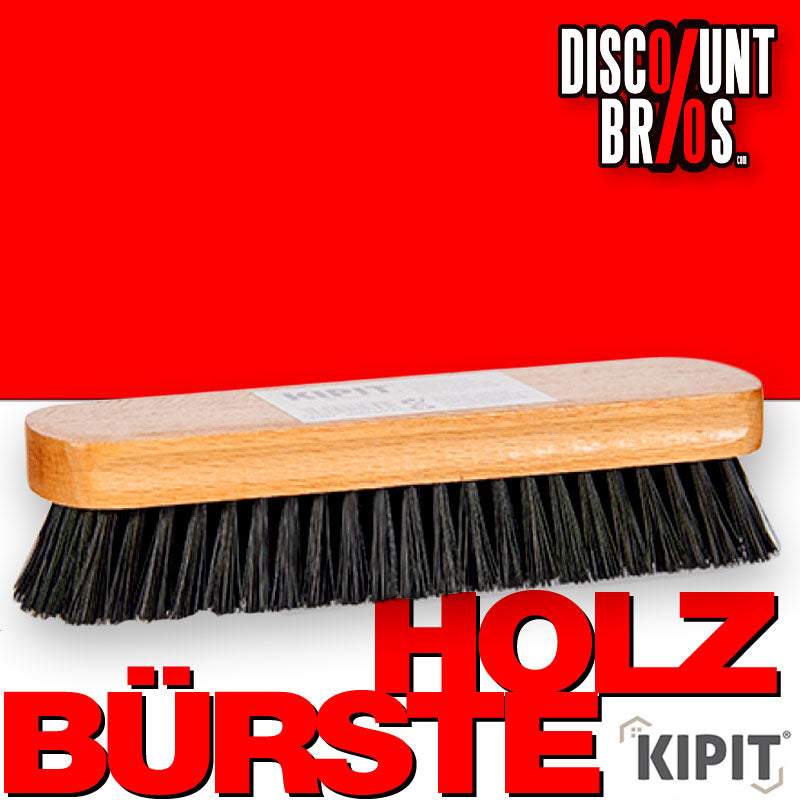 Schuhbürste HOLZ-SCHUHBÜRSTE Bürste mit Holzgriff Reinigungs- und Polierbürste von KIPIT