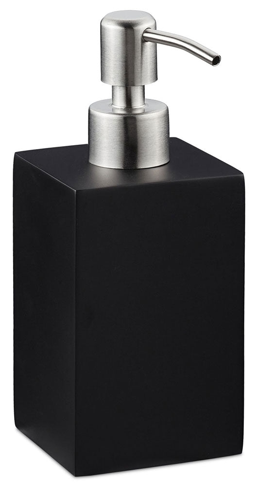 Eckiger Design SEIFENSPENDER Edelstahl Stein 300ml