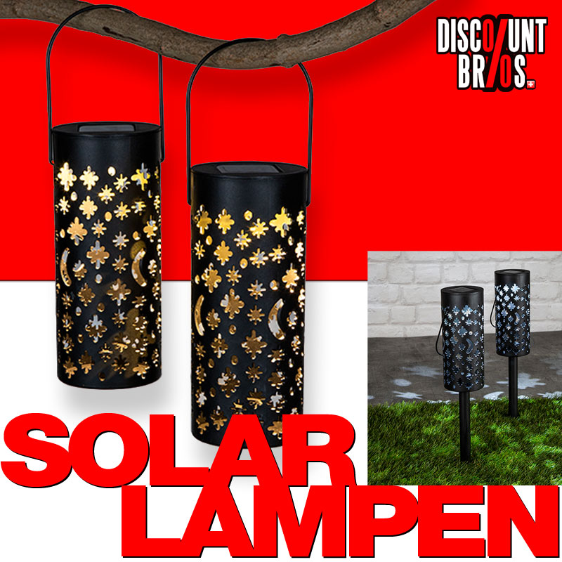 2er Set LED SOLAR LAMPE  Gartenleuchte, als Gartenstecker oder Hängelampe