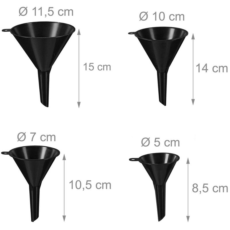 5er-Set TRICHTER aus Kunststoff