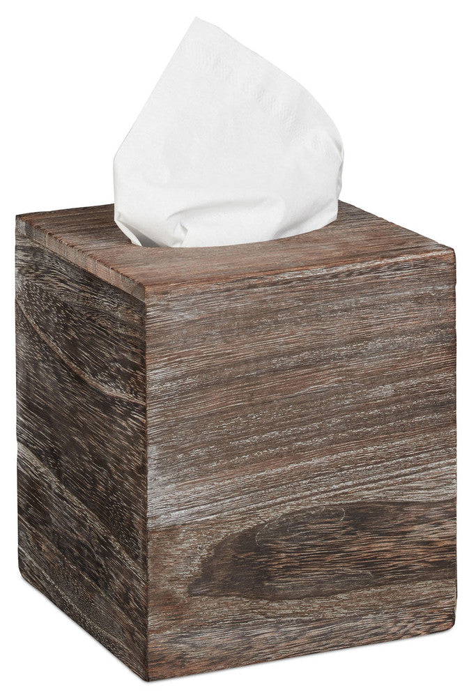 Kosmetiktücherbox TÜCHERBOX WÜRFEL Tücherspender aus Paulowniaholz im Shabby-Style