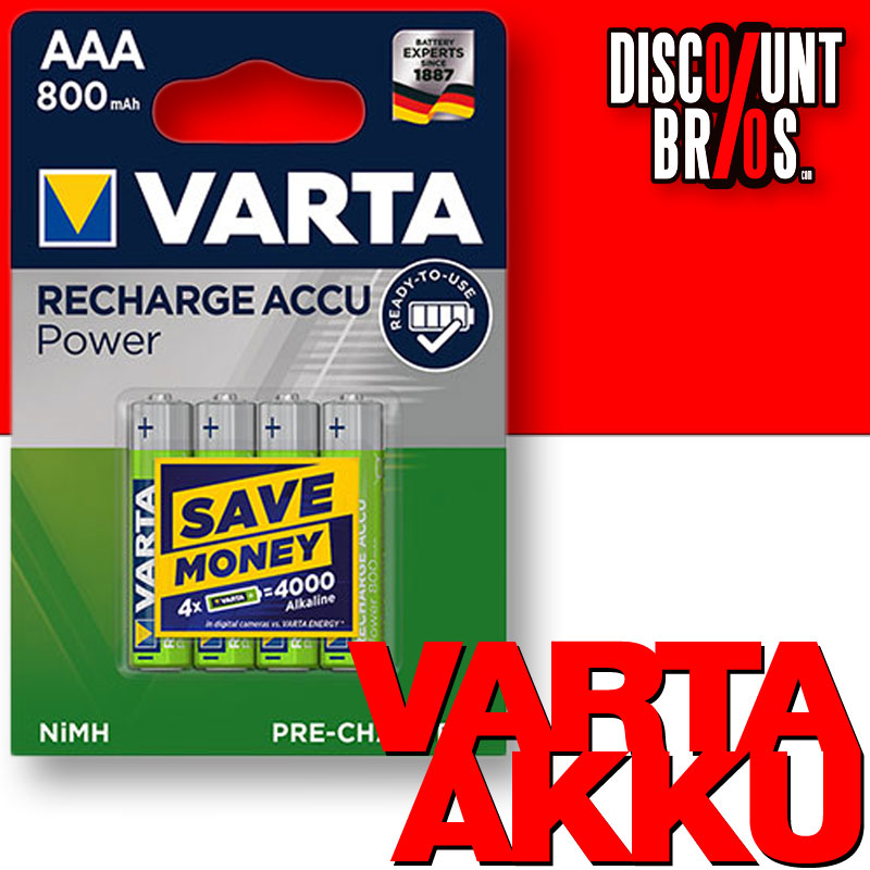 VARTA 56703 Ready2use AKKU 800 mAh AAA Micro HR3 4er Pack