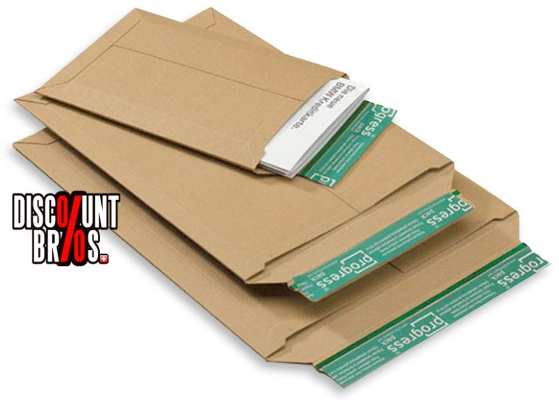 50 Stk. VERSANDTASCHEN aus Karton Vollpappe Braun A5 B5 C5 DIN Lang 25×17,5cm