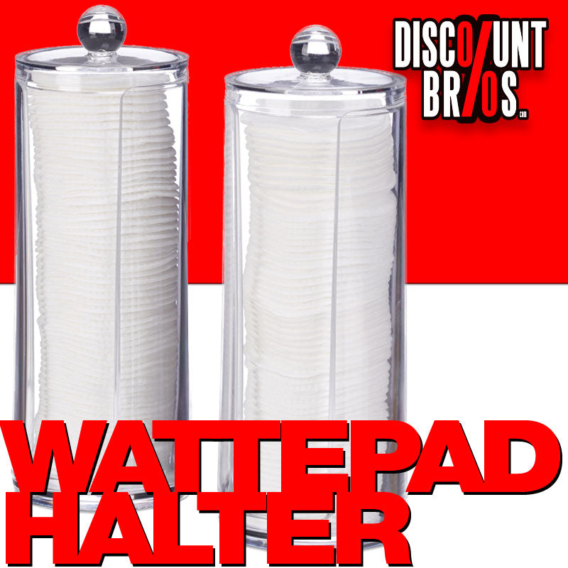 WATTEPAD DISPENSER Box mit Deckel TRANSPARENT 2er Set