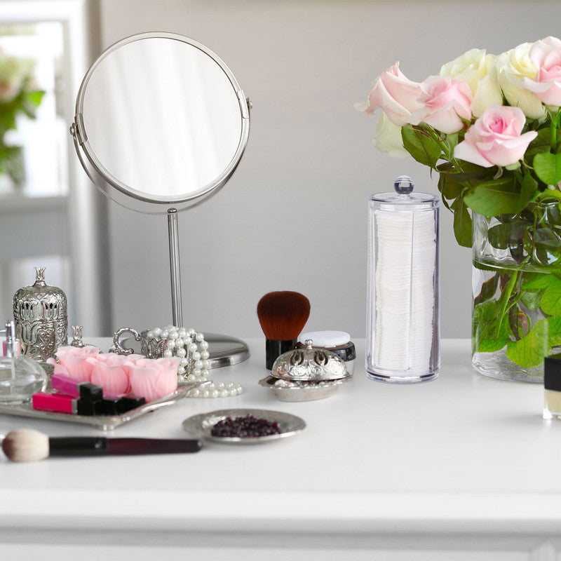 WATTEPAD DISPENSER Box mit Deckel TRANSPARENT 2er Set