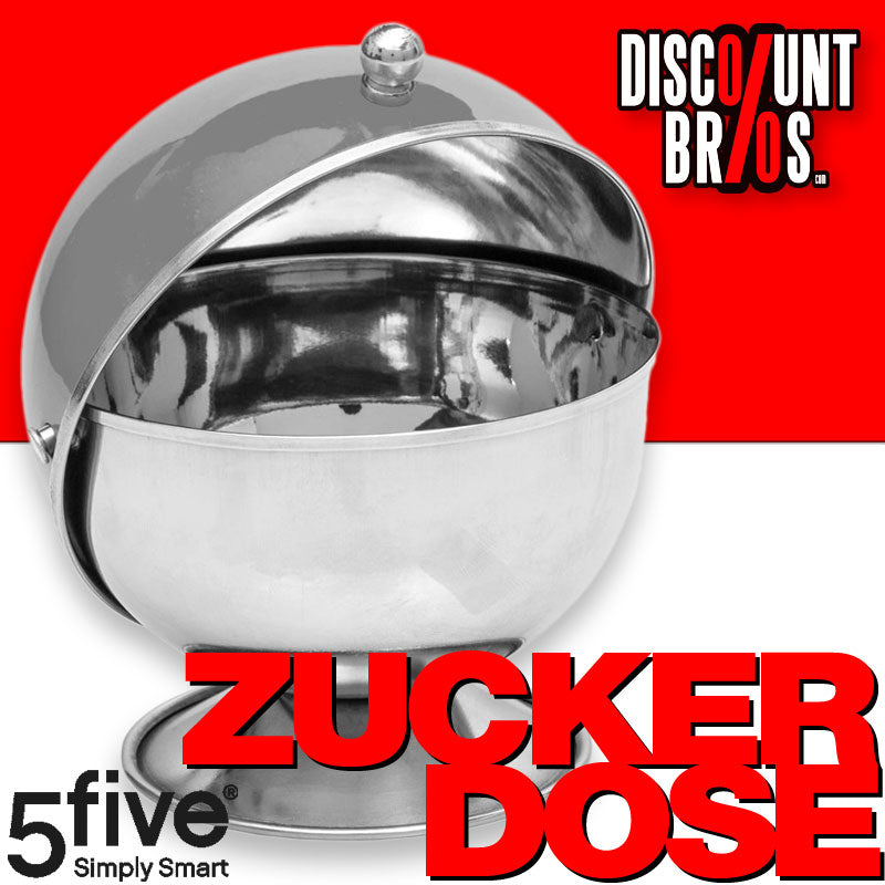 Zuckerdose KUGEL mit Rolldeckel GRAU